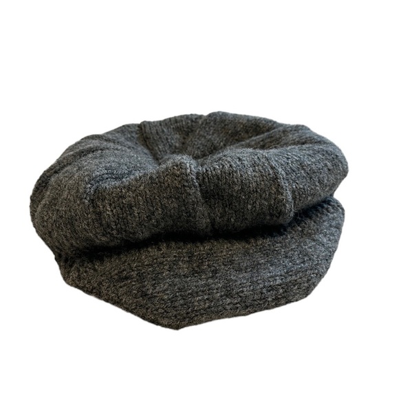 Nonia Hand Knit Grey Knit Wool Paigeboy Cap - Picture 1 of 8